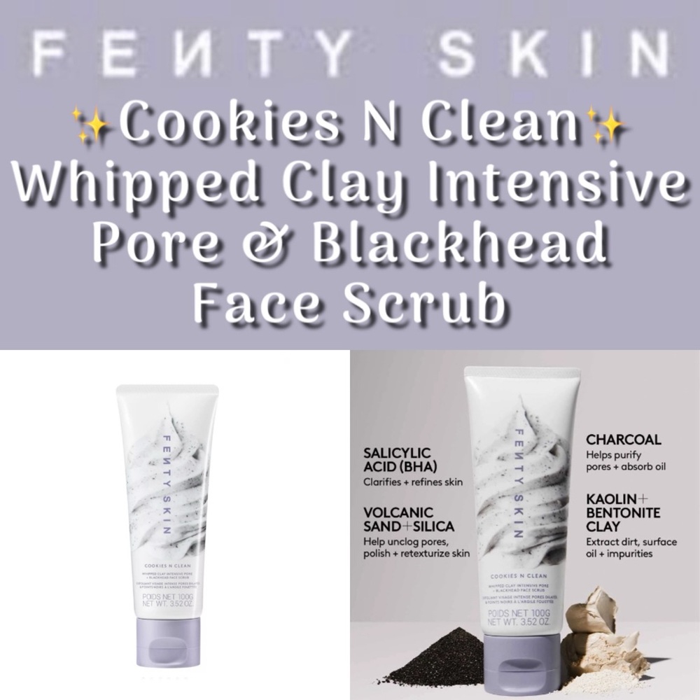 ✨Fenty Skin - “Cookies N Clean” Whipped Clay Pore & Blackhead Face Scrub✨NEW✨